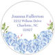 Blue Hydrangea Blooms Round Address Labels in a Jar Image 2 of 2